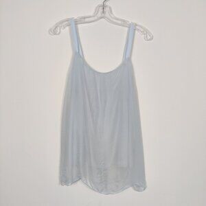 Bellambra Women's Silk Blend Tank Top Blouse in Light Blue Size Medium Dainty